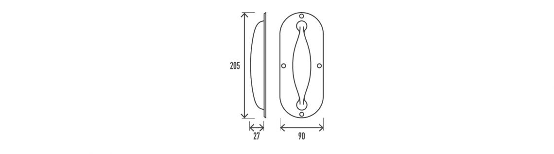 Handle back-plate option A