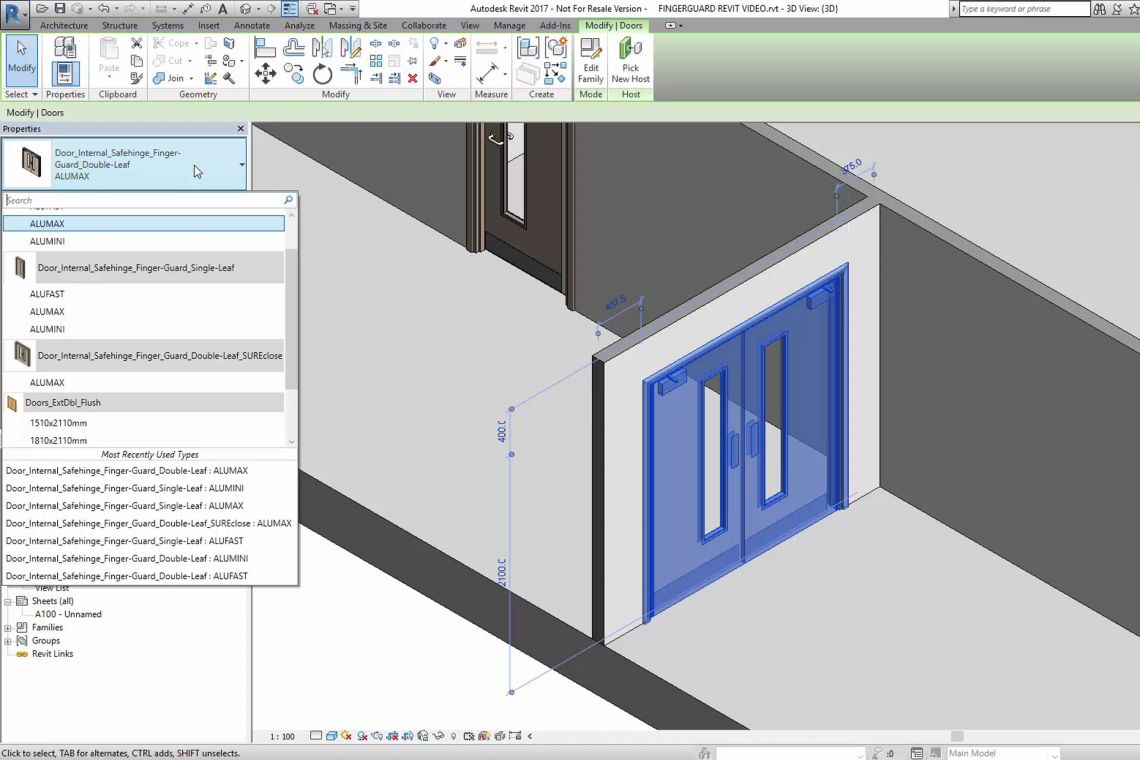BIM for finger guards