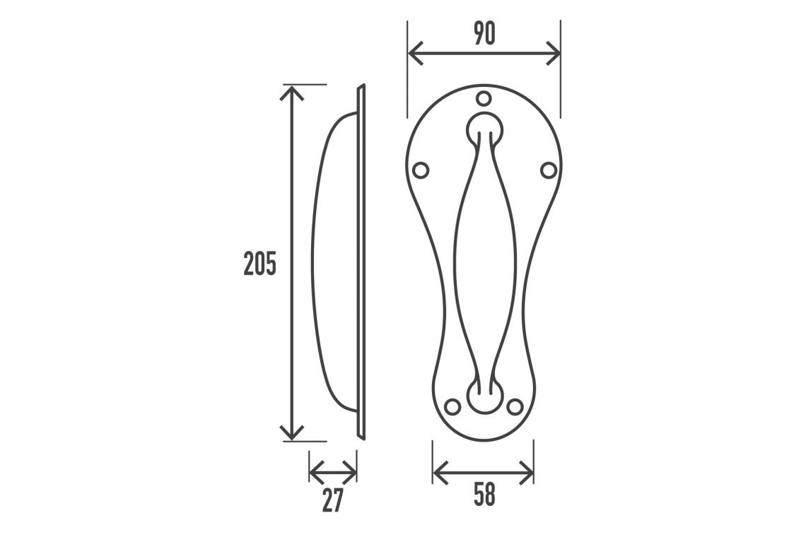 Handle back-plate option G