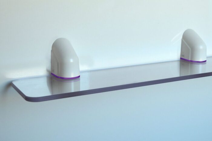 Anti-ligature vanity shelf straight